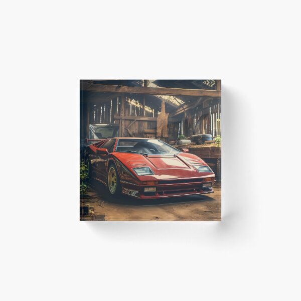 Item preview, Beautiful Classic Red Car Design Tucked Away In Rural Shelter designed and sold by RevUpDesign.