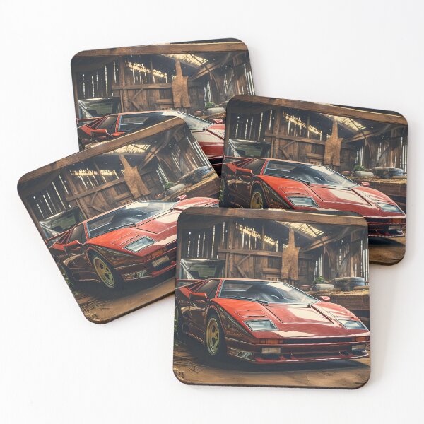 Item preview, Beautiful Classic Red Car Design Tucked Away In Rural Shelter designed and sold by RevUpDesign.
