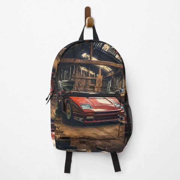 Item preview, Beautiful Classic Red Car Design Tucked Away In Rural Shelter designed and sold by RevUpDesign.