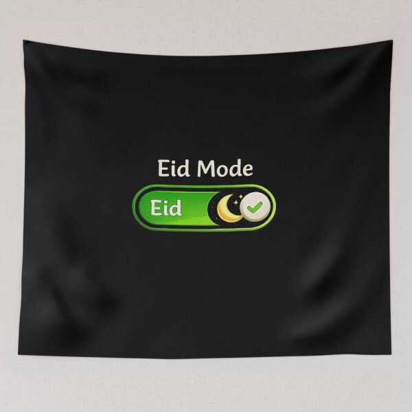 Item preview, Eid Mode Activated Moon Minimal Muslim Celebration Design designed and sold by bilal sibgui.