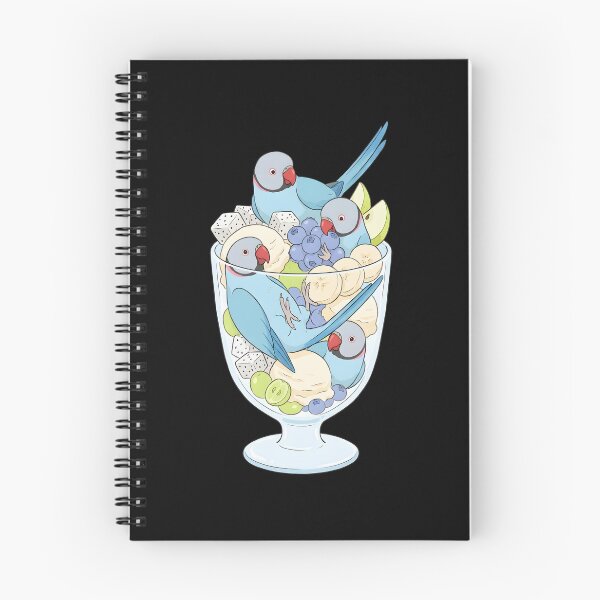 Item preview, Funny Blue Ringneck Parakeet Parrots in Ice Cream Dessert designed and sold by DoodleTortle.
