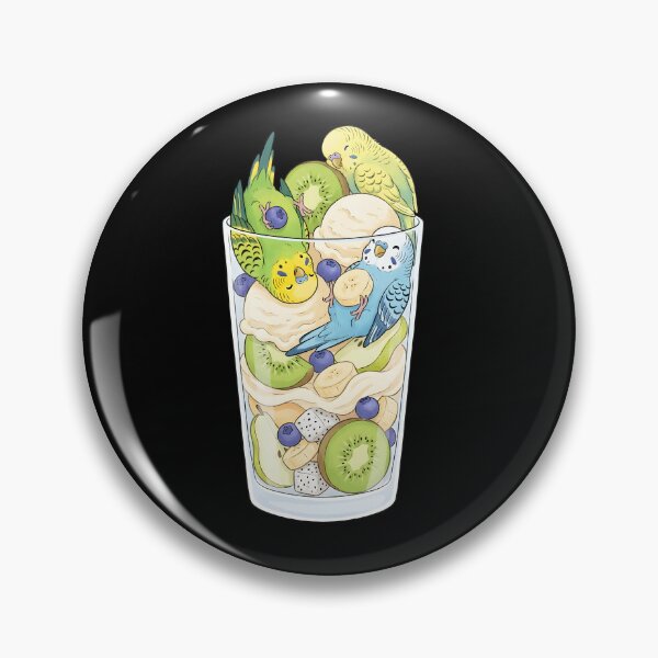 Item preview, Funny Budgerigar Parrots in Ice Cream Dessert designed and sold by DoodleTortle.