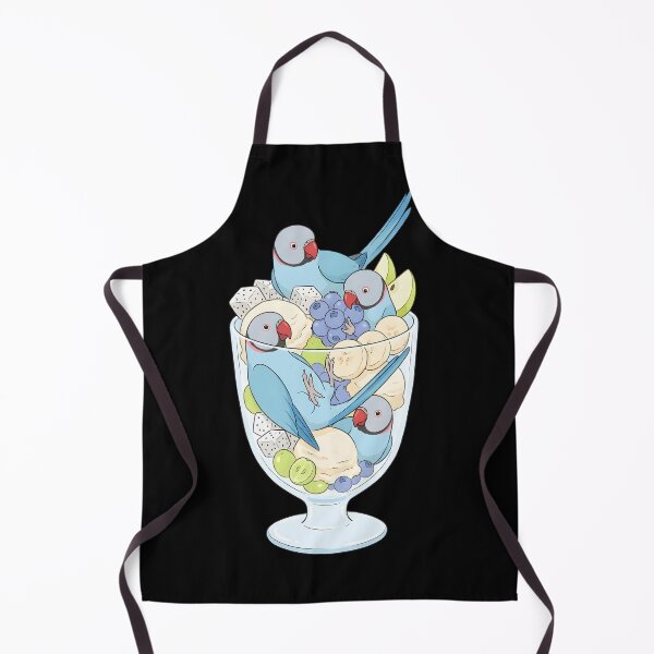 Item preview, Funny Blue Ringneck Parakeet Parrots in Ice Cream Dessert designed and sold by DoodleTortle.