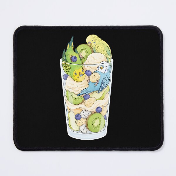 Item preview, Funny Budgerigar Parrots in Ice Cream Dessert designed and sold by DoodleTortle.