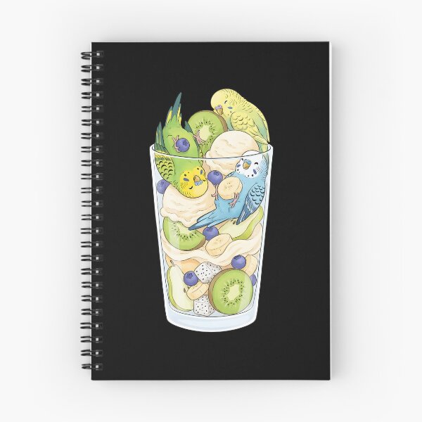 Item preview, Funny Budgerigar Parrots in Ice Cream Dessert designed and sold by DoodleTortle.