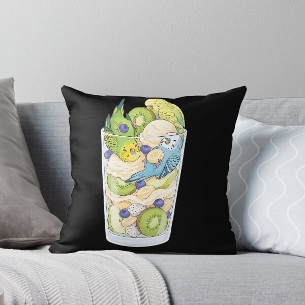 Item preview, Funny Budgerigar Parrots in Ice Cream Dessert designed and sold by DoodleTortle.