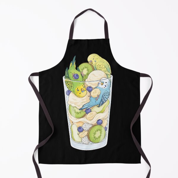 Item preview, Funny Budgerigar Parrots in Ice Cream Dessert designed and sold by DoodleTortle.