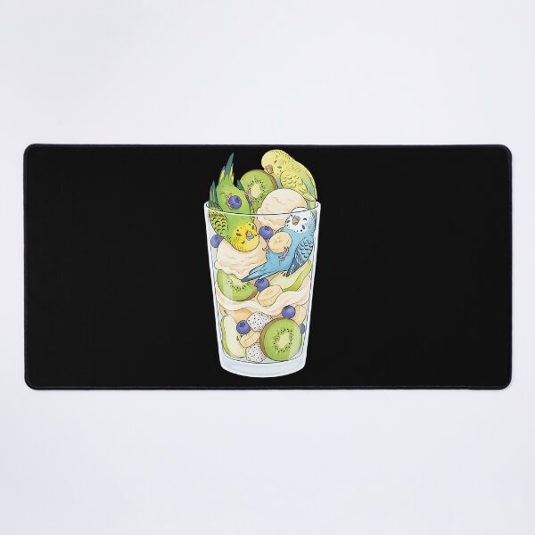 Item preview, Funny Budgerigar Parrots in Ice Cream Dessert designed and sold by DoodleTortle.