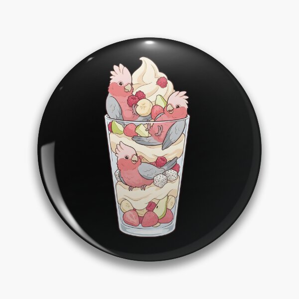 Item preview, Funny Cockatoo Galah Parrots in Ice Cream Dessert designed and sold by DoodleTortle.