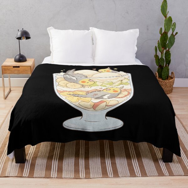Aperçu de l'œuvre Perruches calopsittes amusantes dans un dessert glacé créée et vendue par DoodleTortle.
