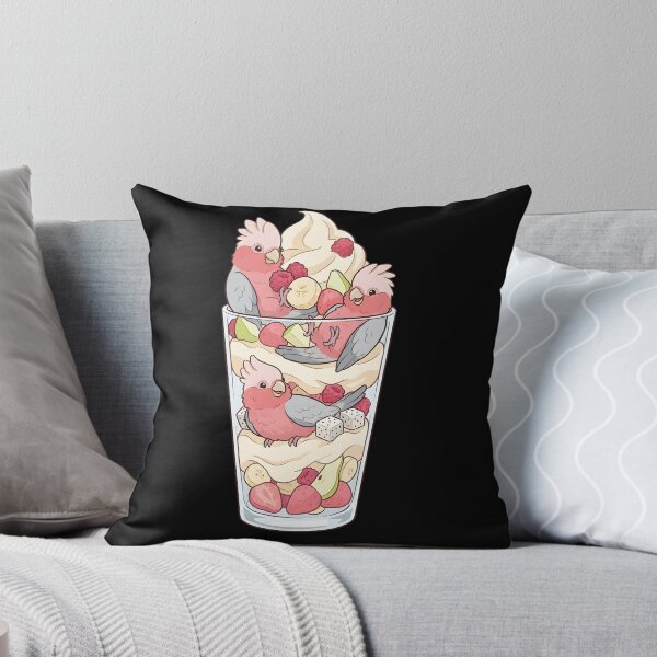 Item preview, Funny Cockatoo Galah Parrots in Ice Cream Dessert designed and sold by DoodleTortle.