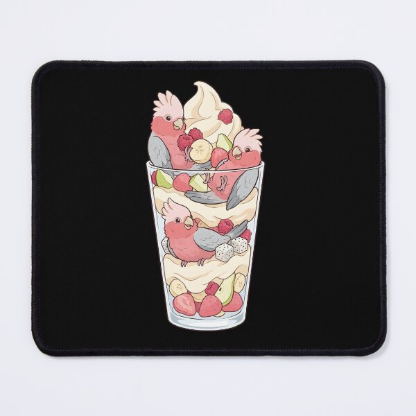 Item preview, Funny Cockatoo Galah Parrots in Ice Cream Dessert designed and sold by DoodleTortle.