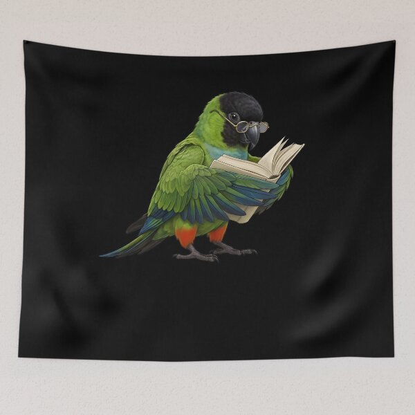 Item preview, Funny Nanday Conure Parrots Reading Book Bird Lover designed and sold by TerryConnells.