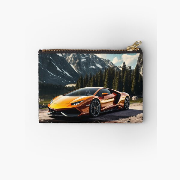 Item preview, Vibrant Orange Sports Car Reflecting In A Clear Mountain Lake designed and sold by RevUpDesign.