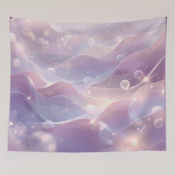 Item preview, Aura Healing Flowing Energy Field Sacred Geometry Design – Lavender Aura Waves Spiritual Calm Art designed and sold by ArtivaNest.