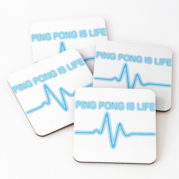 Item preview, Ping Pong Is Life T-Shirt - Blue Neon Pulse Table Tennis Heartbeat Tee designed and sold by OhMyPingCo.