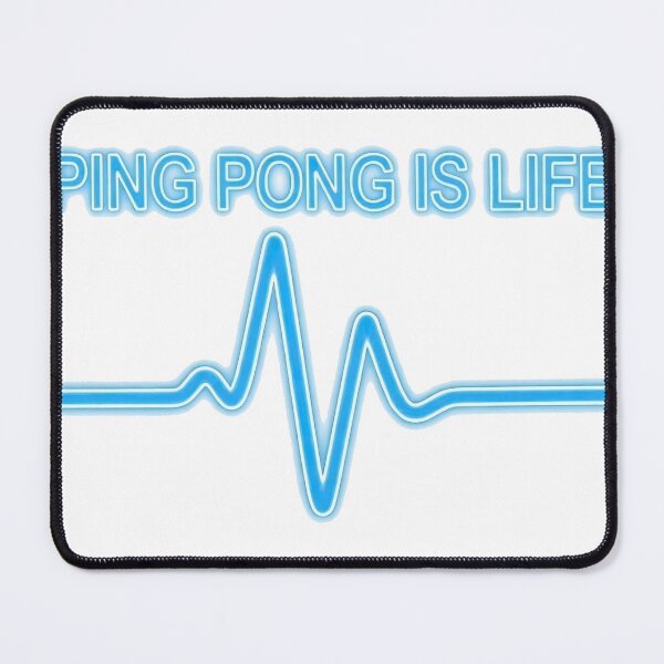 Item preview, Ping Pong Is Life T-Shirt - Blue Neon Pulse Table Tennis Heartbeat Tee designed and sold by OhMyPingCo.