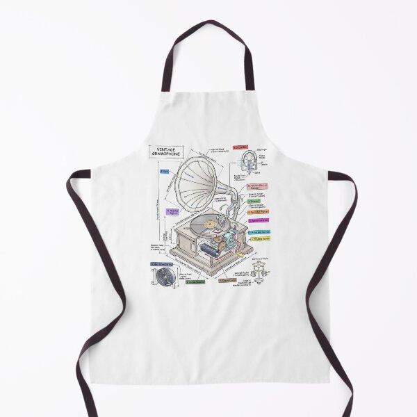 Item preview, Vintage Music Gramophone - Technical Drawing designed and sold by Rhu Creations.
