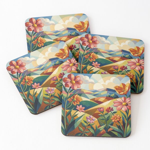 Item preview, Spring landscape in the style of Georgia O’Keeffe – monochrome nature art in a modern 4D look designed and sold by FotoworldEdel.
