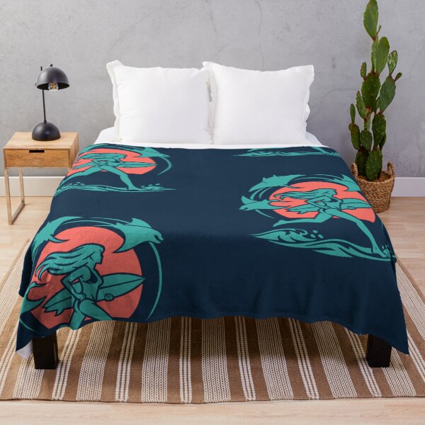 Item preview, Surf Girl With Manta Rays – Japanese Ocean Streetwear Design designed and sold by JonelCrafts.