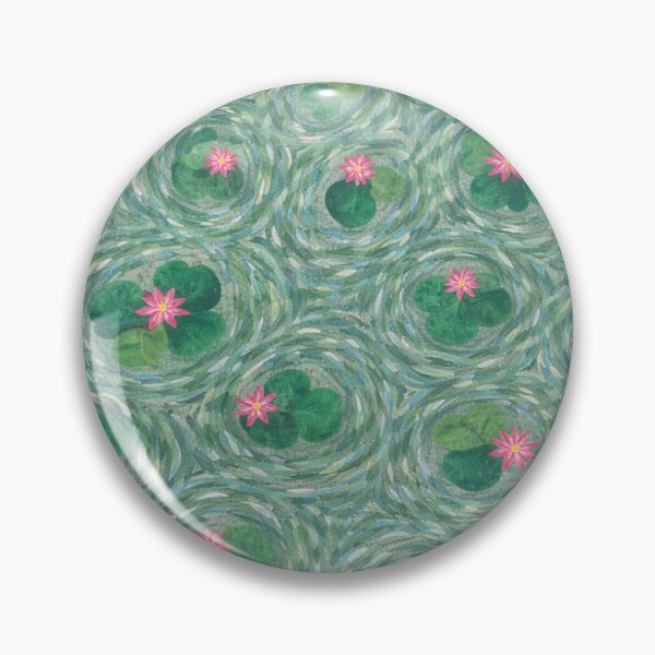 Item preview, Water Lily Pond Pattern | Hand Painted Watercolor Lily Pads and Pink Flowers designed and sold by Verdaire.