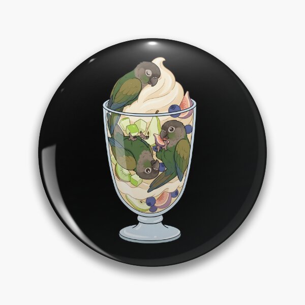 Item preview, Funny Dusky Conure Parrots in Ice Cream Dessert designed and sold by DoodleTortle.