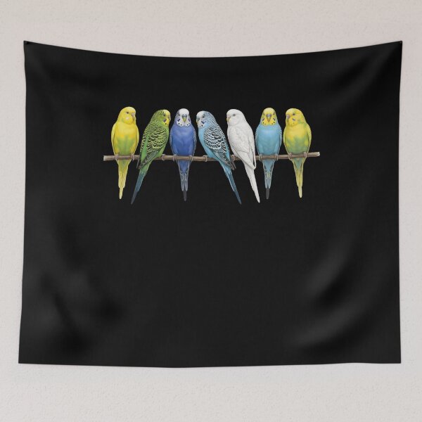 Item preview, Funny Colorful Budgerigar Parrots Bird Lover designed and sold by DoodleTortle.