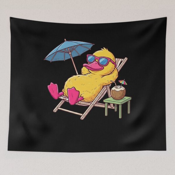 Item preview, Duck Summer Vacation Beach Sunset designed and sold by DoodleTortle.