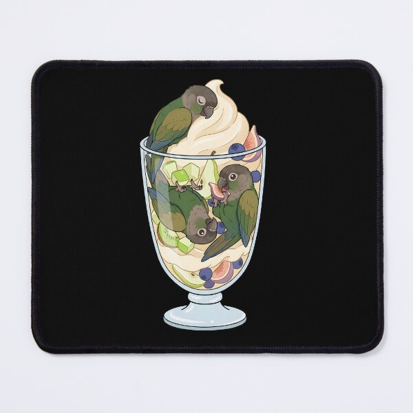 Item preview, Funny Dusky Conure Parrots in Ice Cream Dessert designed and sold by DoodleTortle.