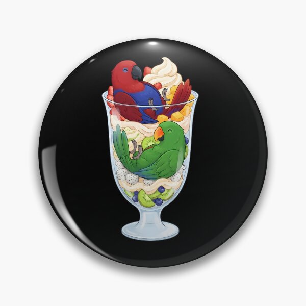 Item preview, Funny Eclectus Parrots in Ice Cream Dessert designed and sold by DoodleTortle.