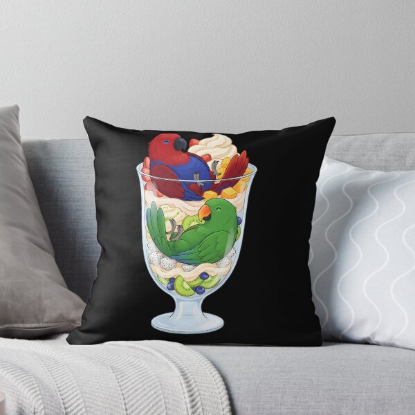 Item preview, Funny Eclectus Parrots in Ice Cream Dessert designed and sold by DoodleTortle.