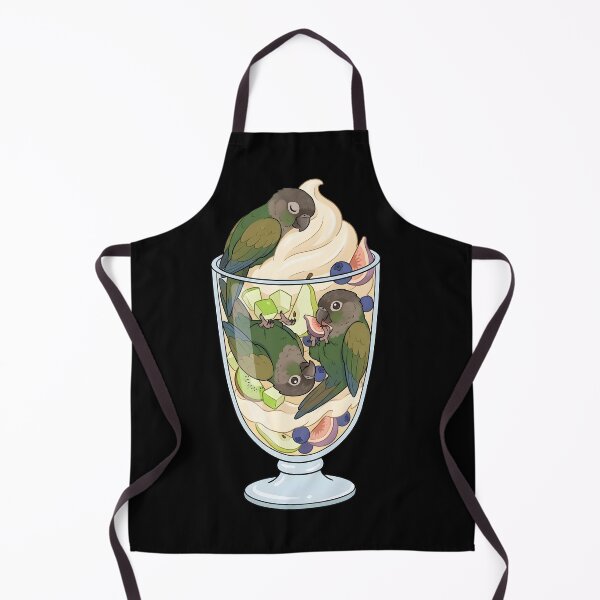 Item preview, Funny Dusky Conure Parrots in Ice Cream Dessert designed and sold by DoodleTortle.