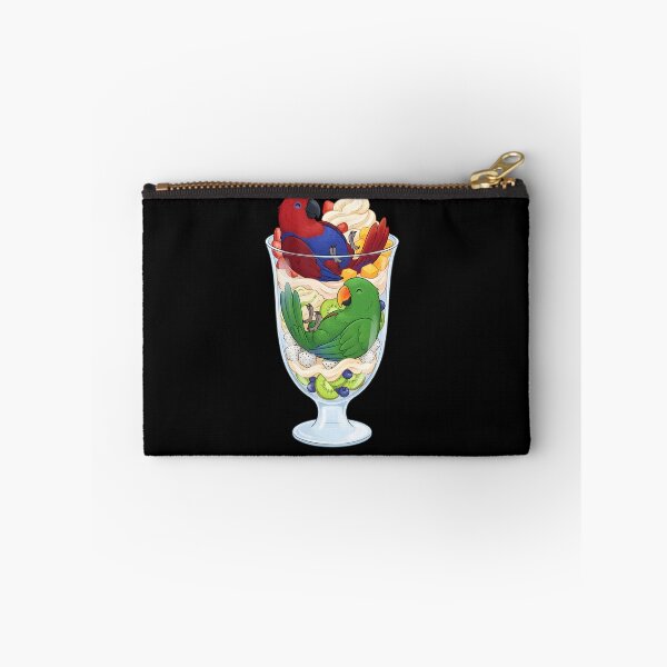 Item preview, Funny Eclectus Parrots in Ice Cream Dessert designed and sold by DoodleTortle.