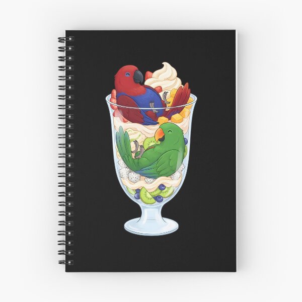 Item preview, Funny Eclectus Parrots in Ice Cream Dessert designed and sold by DoodleTortle.