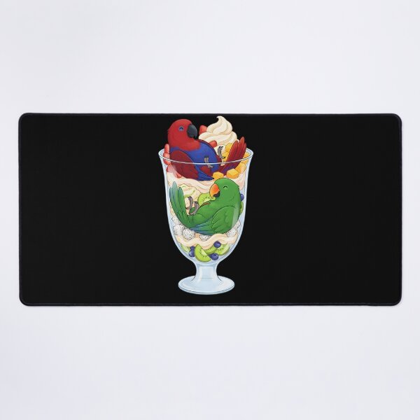 Item preview, Funny Eclectus Parrots in Ice Cream Dessert designed and sold by DoodleTortle.