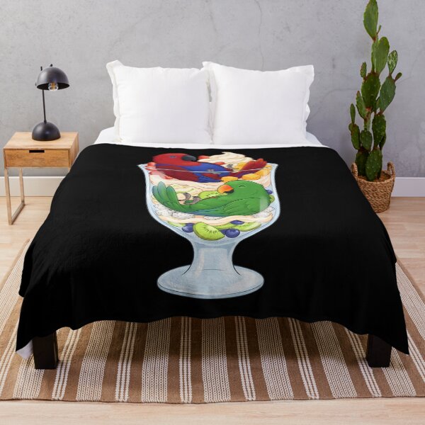 Item preview, Funny Eclectus Parrots in Ice Cream Dessert designed and sold by DoodleTortle.