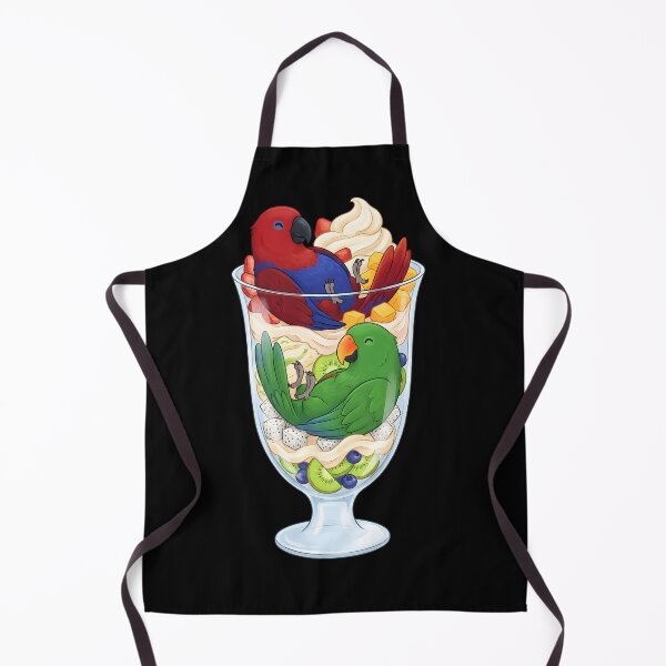 Item preview, Funny Eclectus Parrots in Ice Cream Dessert designed and sold by DoodleTortle.