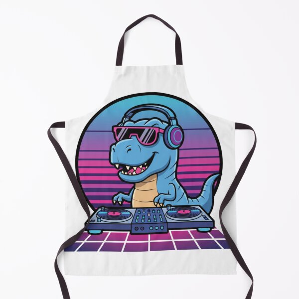 Item preview, Cool Retro DJ Blue T Rex Synthwave Sunset designed and sold by crazygoose30.