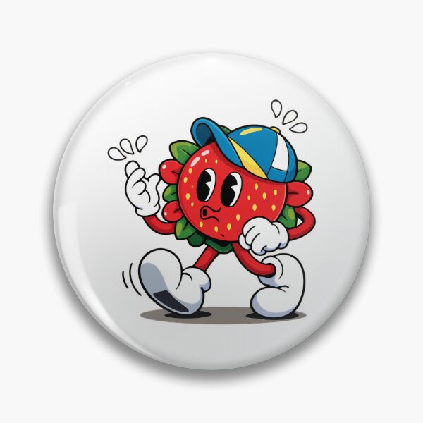 Item preview, Cute Strawberry Flower Mascot Cartoon Character Playful Retro Design designed and sold by Sadia  Jannat.