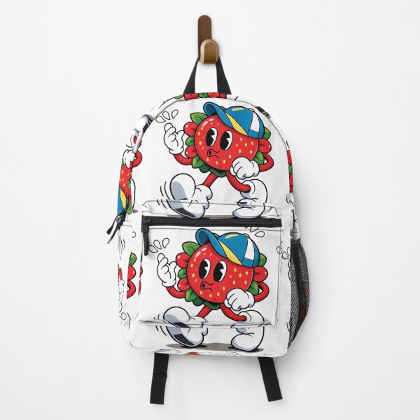 Item preview, Cute Strawberry Flower Mascot Cartoon Character Playful Retro Design designed and sold by Sadia Jannat.
