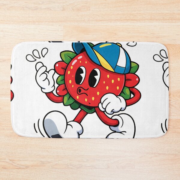 Item preview, Cute Strawberry Flower Mascot Cartoon Character Playful Retro Design designed and sold by Sadia  Jannat.