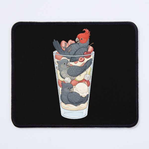 Item preview, Funny Gang-gang Cockatoo Parrots in Ice Cream Dessert designed and sold by DoodleTortle.