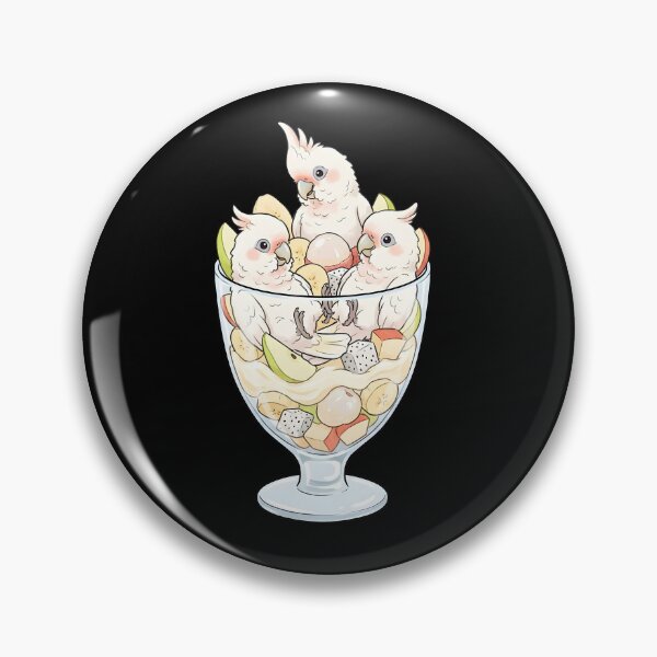 Artikelvorschau, Lustige Goffin's Kakadus im Eiscreme-Dessert entworfen und verkauft von DoodleTortle.