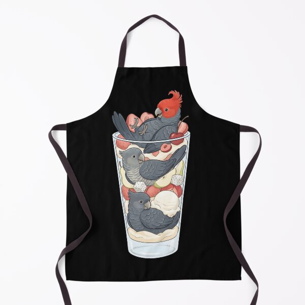 Item preview, Funny Gang-gang Cockatoo Parrots in Ice Cream Dessert designed and sold by DoodleTortle.