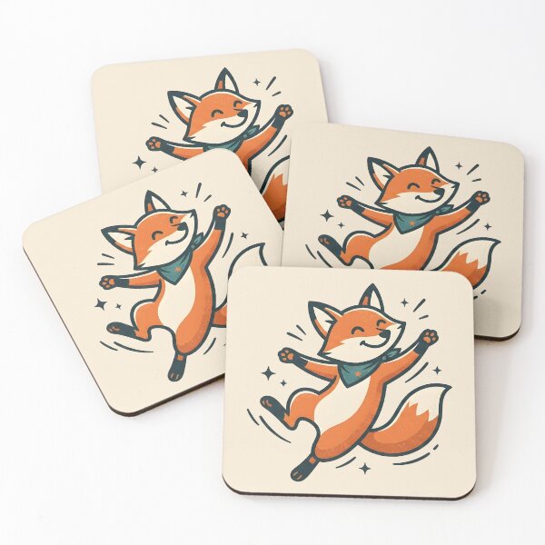 Item preview, Playful Minimalist Fox Mascot Retro Cartoon designed and sold by dreephic22.