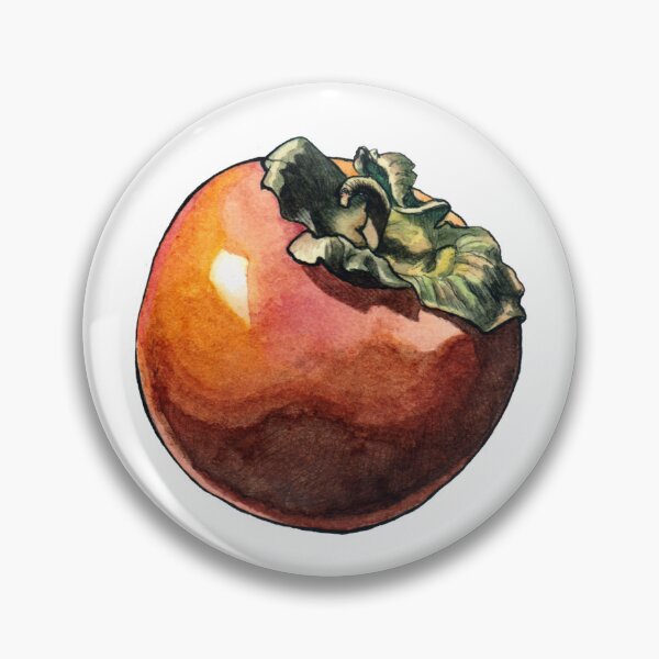 Item preview, Persimmon/Kaki Fruit - Watercolor illustration designed and sold by AquarellChill.