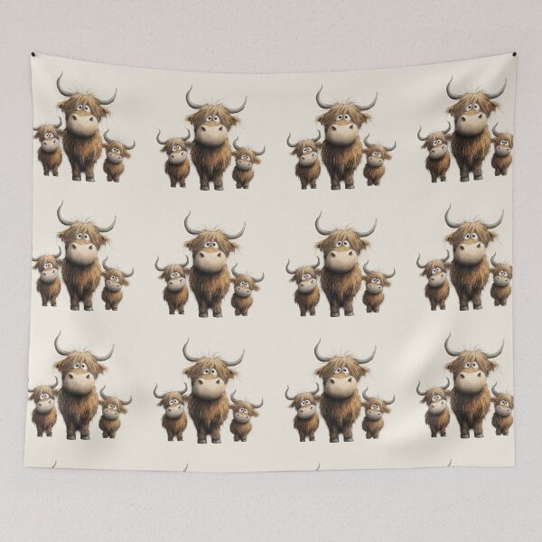 Item preview, Cute HiGHLaND SCoTTiSH CoWS ' The Hay Bales ' Designs BY SHiRLeY MacARTHuR designed and sold by Shirley MacArthur Art.