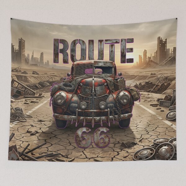 Item preview, Post-Apocalyptic Route 66 Wasteland Car designed and sold by MarCinu Art.