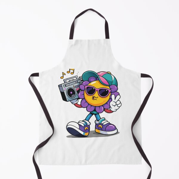 Item preview, Retro Music Flower Mascot Cartoon Character Aesthetic Design designed and sold by Sadia  Jannat.