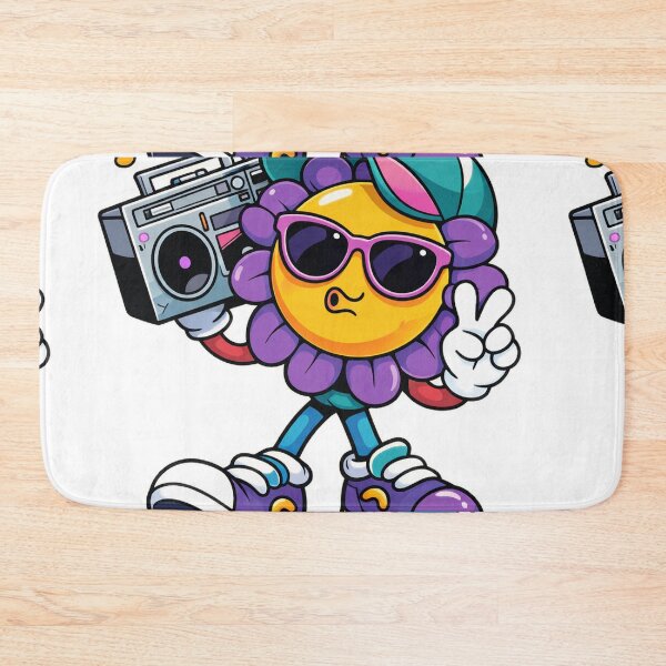 Item preview, Retro Music Flower Mascot Cartoon Character Aesthetic Design designed and sold by Sadia  Jannat.